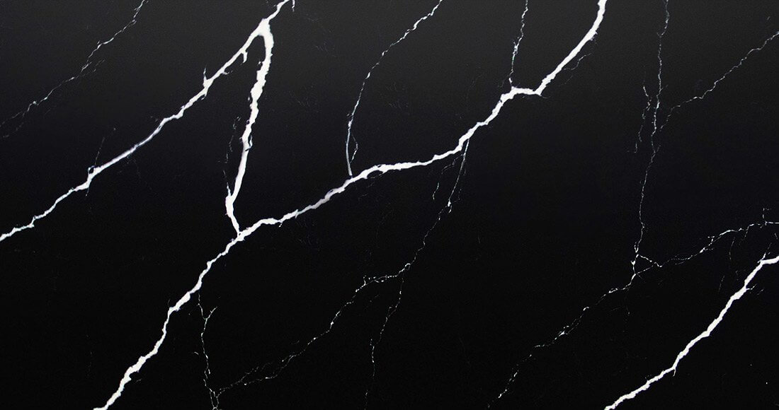 Кварцевый камень Vicostone Nero Marquina BQ 8740